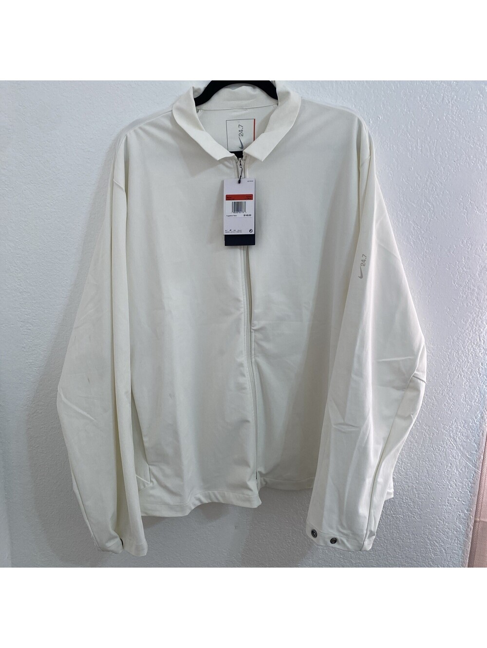 Nike 24.7 PerfectStretch Jacket Dri-FIT UV IF2867-133 Mens Size Large - White